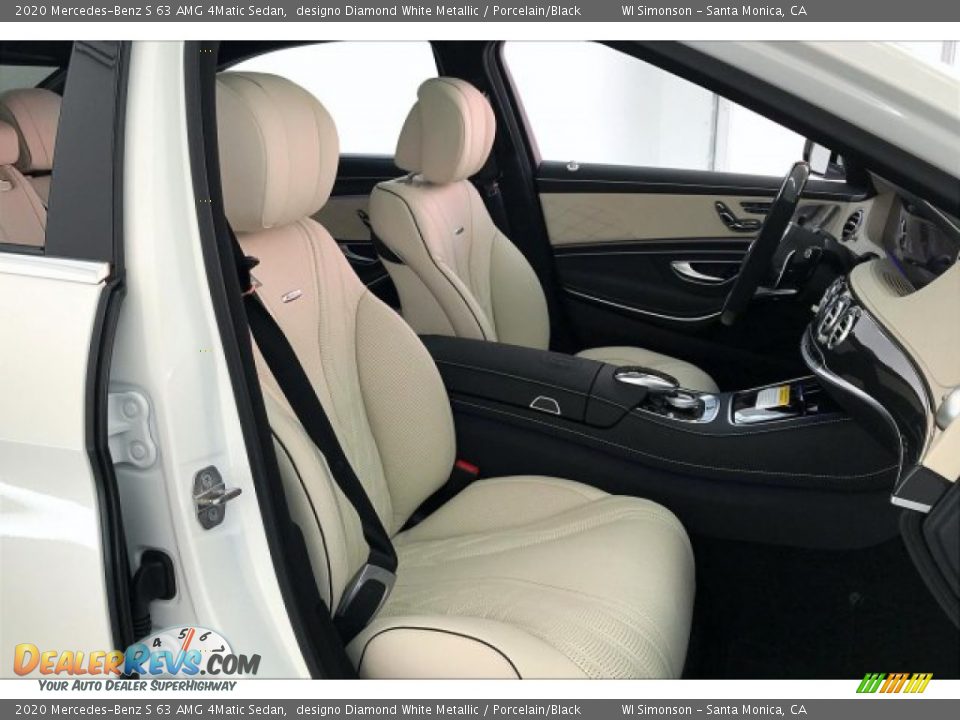 Porcelain/Black Interior - 2020 Mercedes-Benz S 63 AMG 4Matic Sedan Photo #6