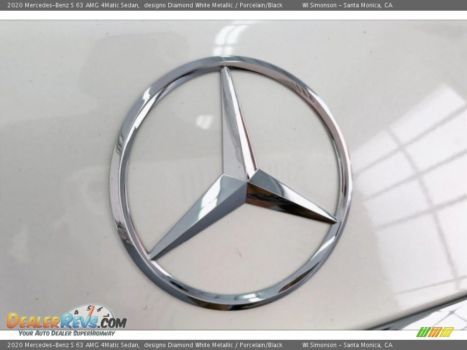 2020 Mercedes-Benz S 63 AMG 4Matic Sedan designo Diamond White Metallic / Porcelain/Black Photo #7