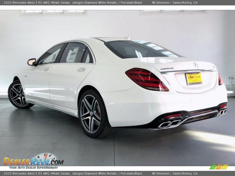 2020 Mercedes-Benz S 63 AMG 4Matic Sedan designo Diamond White Metallic / Porcelain/Black Photo #10