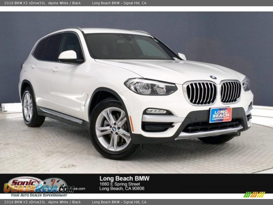 2019 BMW X3 sDrive30i Alpine White / Black Photo #1