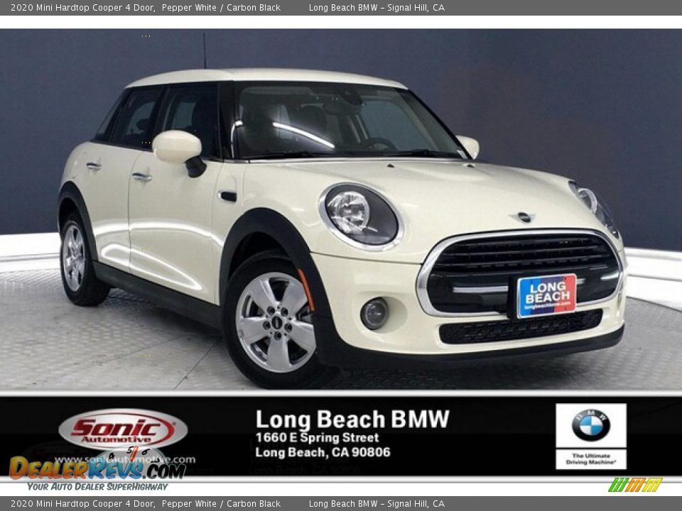 2020 Mini Hardtop Cooper 4 Door Pepper White / Carbon Black Photo #1