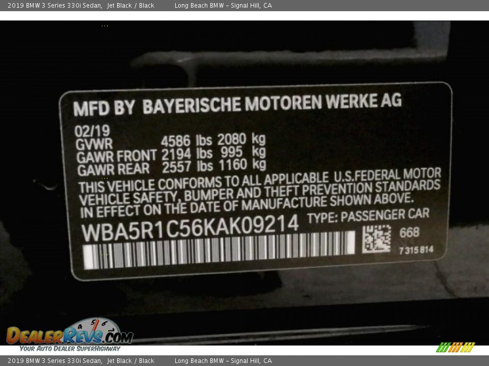 2019 BMW 3 Series 330i Sedan Jet Black / Black Photo #19