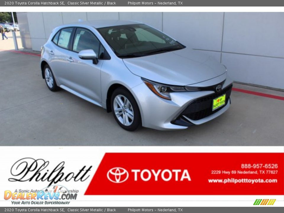2020 Toyota Corolla Hatchback SE Classic Silver Metallic / Black Photo #1
