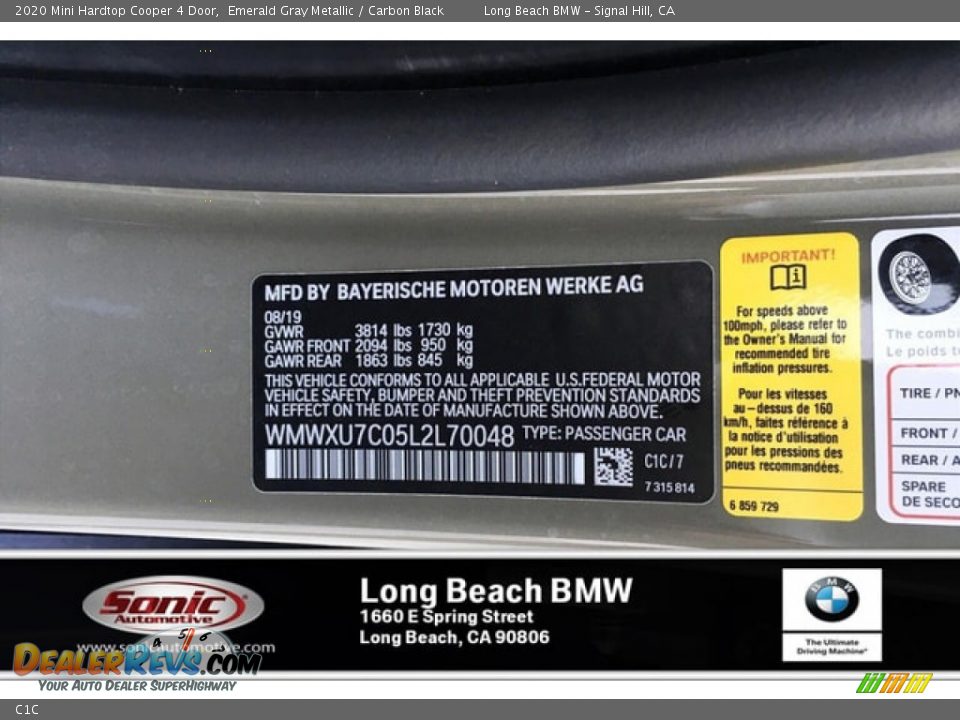 Mini Color Code C1C Emerald Gray Metallic