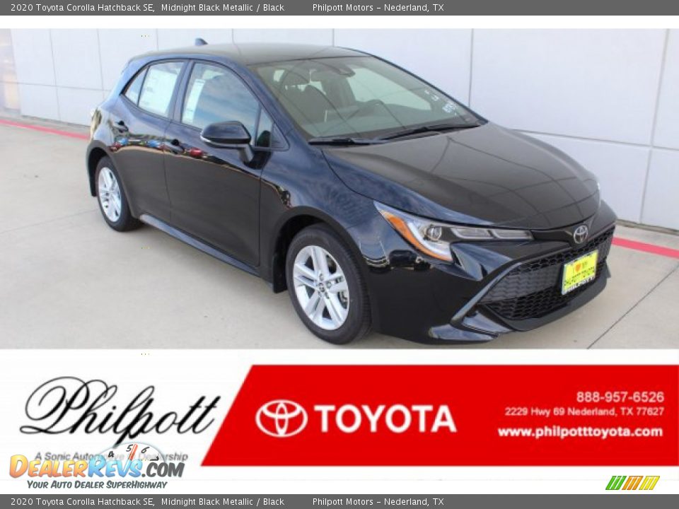 2020 Toyota Corolla Hatchback SE Midnight Black Metallic / Black Photo #1