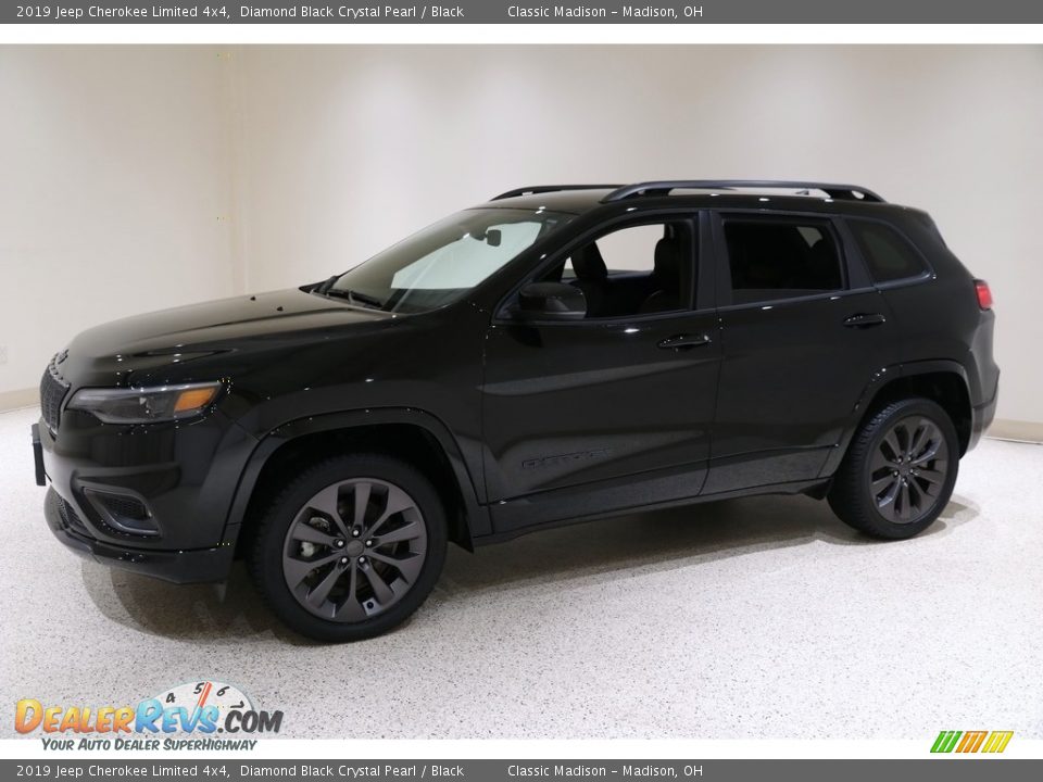 2019 Jeep Cherokee Limited 4x4 Diamond Black Crystal Pearl / Black Photo #3