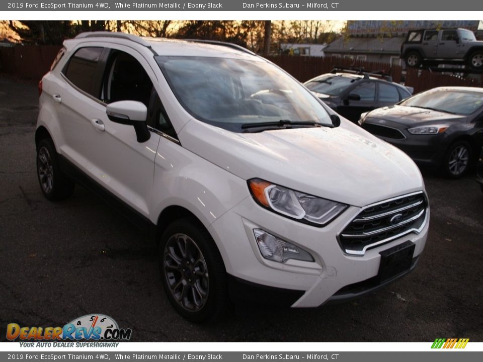 2019 Ford EcoSport Titanium 4WD White Platinum Metallic / Ebony Black Photo #3