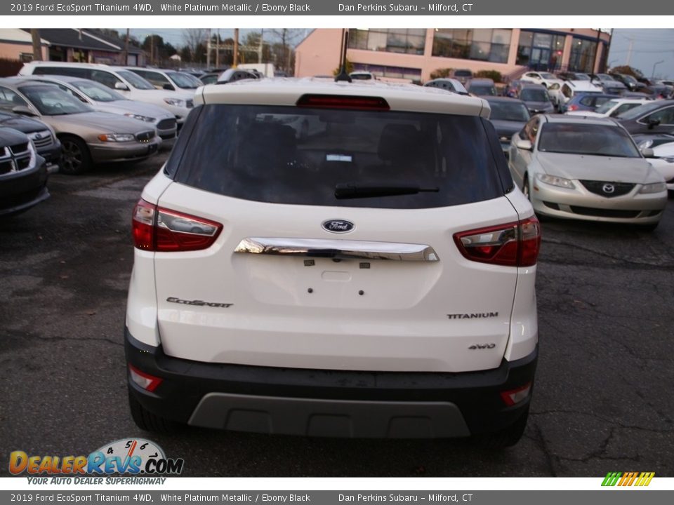 2019 Ford EcoSport Titanium 4WD White Platinum Metallic / Ebony Black Photo #6