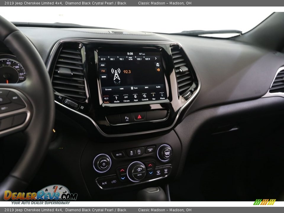 2019 Jeep Cherokee Limited 4x4 Diamond Black Crystal Pearl / Black Photo #9