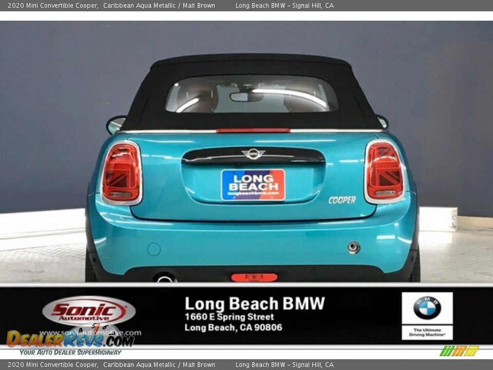2020 Mini Convertible Cooper Caribbean Aqua Metallic / Malt Brown Photo #3