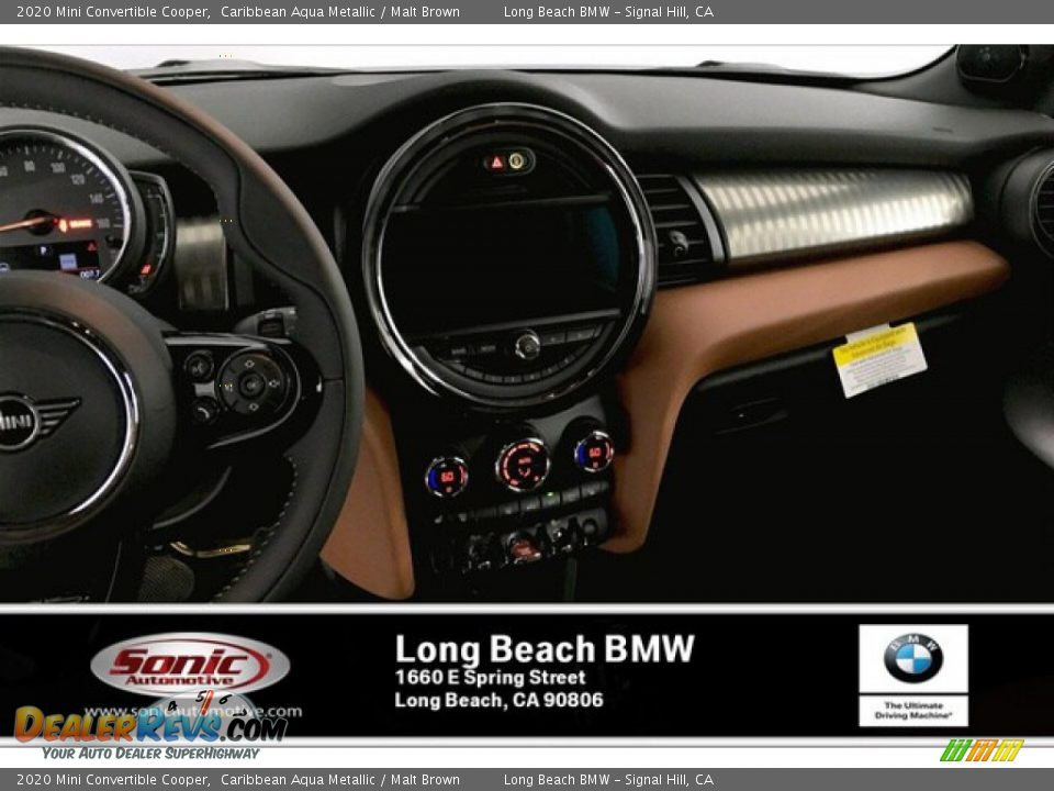 2020 Mini Convertible Cooper Caribbean Aqua Metallic / Malt Brown Photo #5