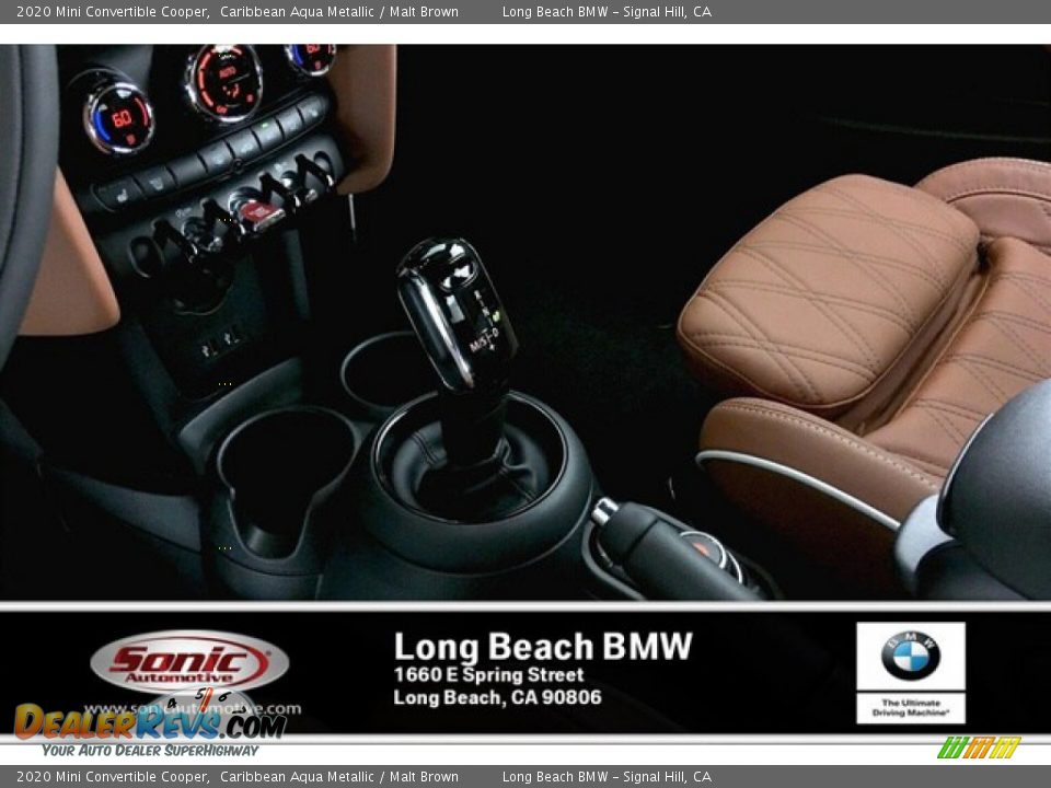 2020 Mini Convertible Cooper Caribbean Aqua Metallic / Malt Brown Photo #6
