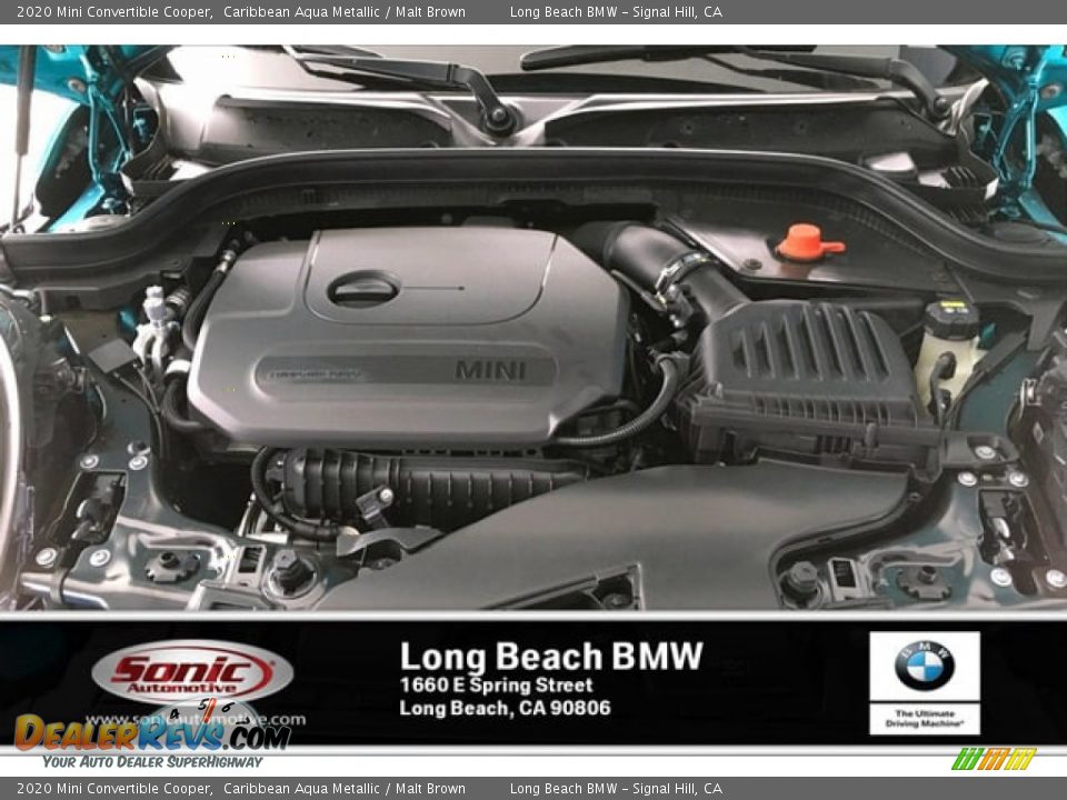 2020 Mini Convertible Cooper Caribbean Aqua Metallic / Malt Brown Photo #8