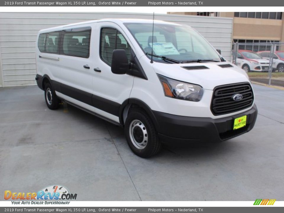 Front 3/4 View of 2019 Ford Transit Passenger Wagon XL 350 LR Long Photo #2