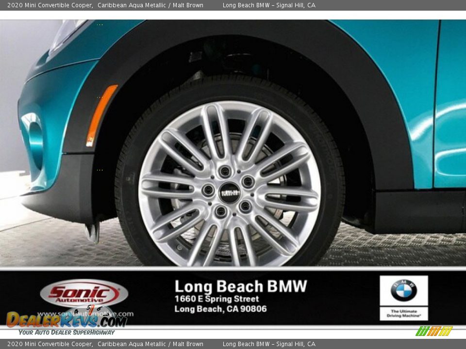2020 Mini Convertible Cooper Caribbean Aqua Metallic / Malt Brown Photo #9
