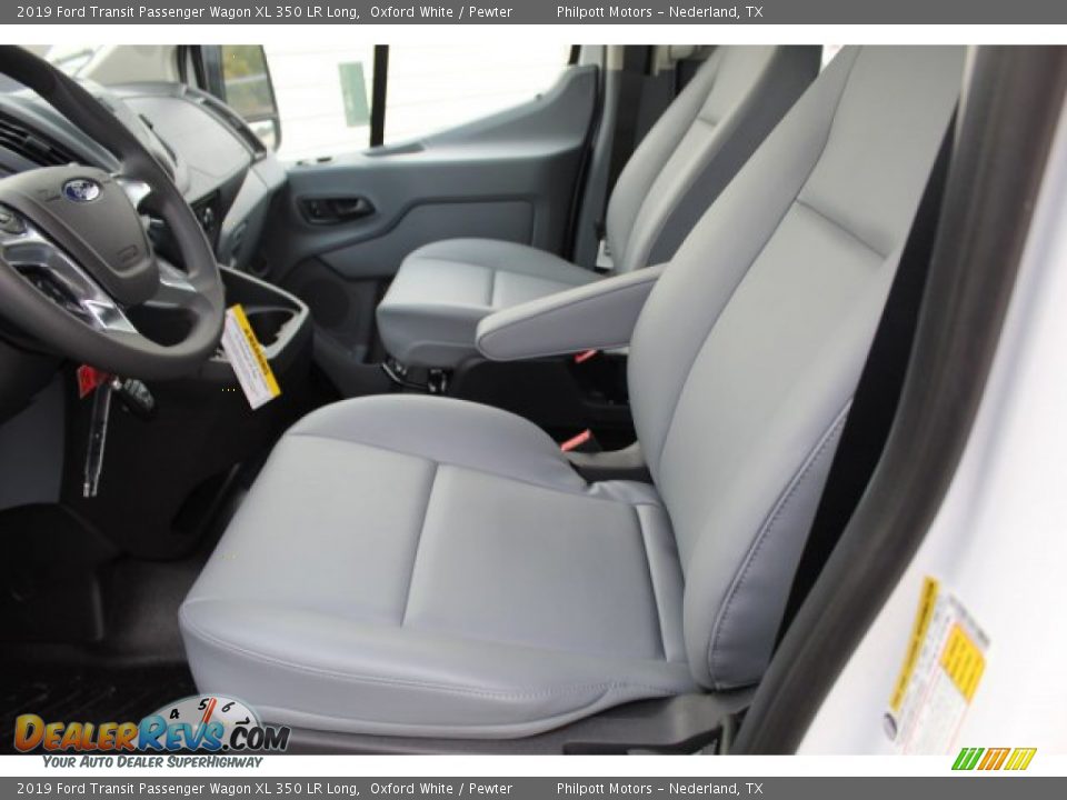 Front Seat of 2019 Ford Transit Passenger Wagon XL 350 LR Long Photo #10