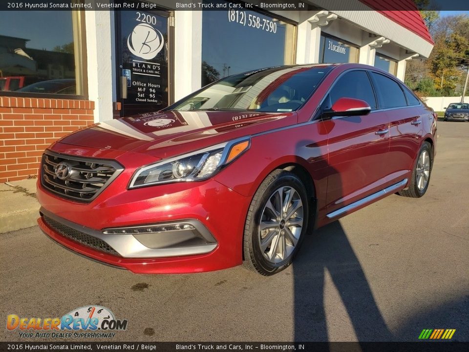 2016 Hyundai Sonata Limited Venetian Red / Beige Photo #2