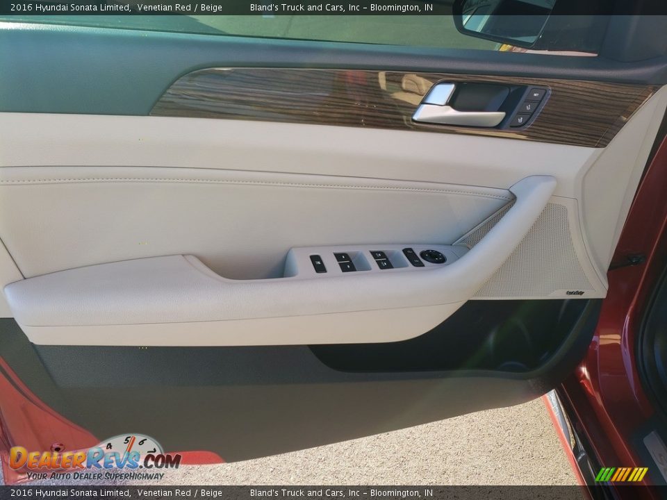 2016 Hyundai Sonata Limited Venetian Red / Beige Photo #4