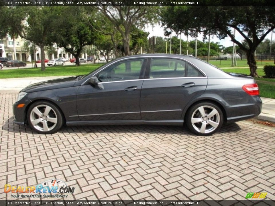 2010 Mercedes-Benz E 350 Sedan Steel Grey Metallic / Natural Beige Photo #3