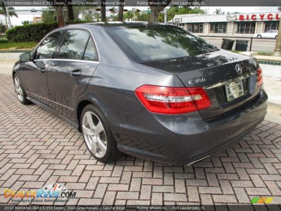 2010 Mercedes-Benz E 350 Sedan Steel Grey Metallic / Natural Beige Photo #5