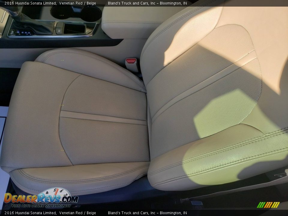 2016 Hyundai Sonata Limited Venetian Red / Beige Photo #10
