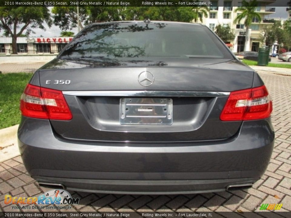 2010 Mercedes-Benz E 350 Sedan Steel Grey Metallic / Natural Beige Photo #7