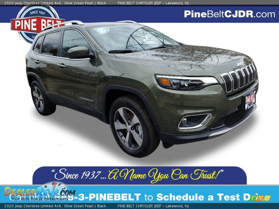2020 Jeep Cherokee Limited 4x4 Olive Green Pearl / Black Photo #1