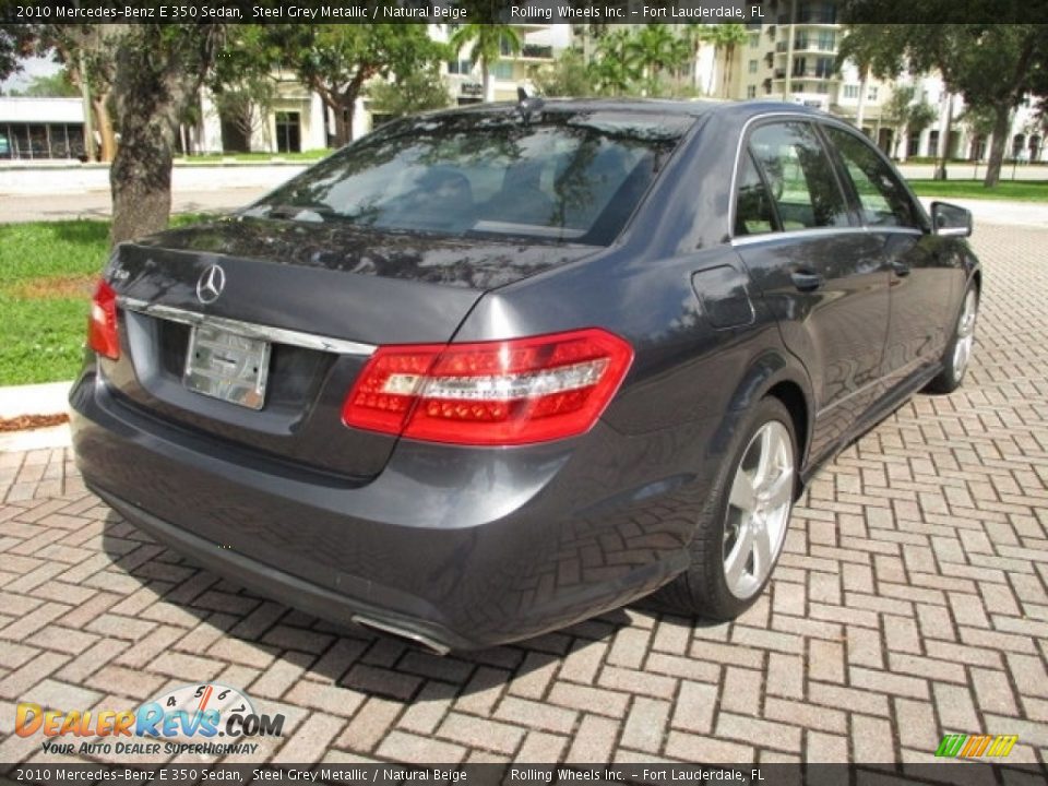 2010 Mercedes-Benz E 350 Sedan Steel Grey Metallic / Natural Beige Photo #9