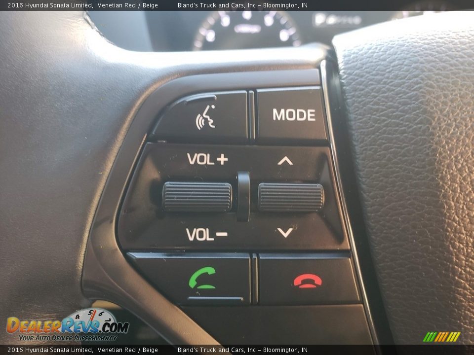 2016 Hyundai Sonata Limited Venetian Red / Beige Photo #14