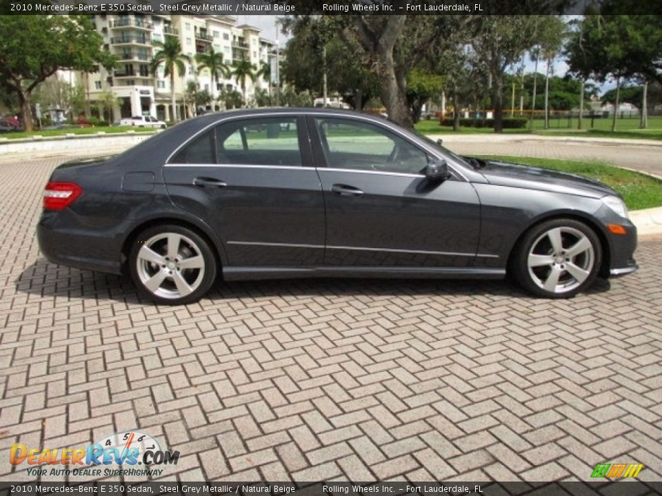 2010 Mercedes-Benz E 350 Sedan Steel Grey Metallic / Natural Beige Photo #11