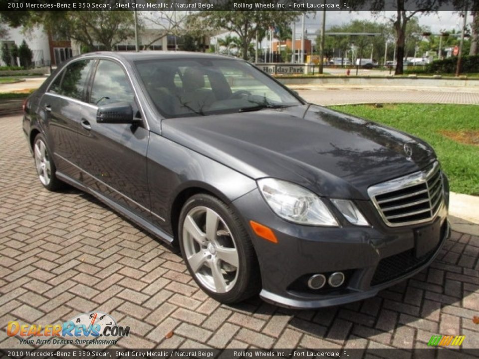 2010 Mercedes-Benz E 350 Sedan Steel Grey Metallic / Natural Beige Photo #13