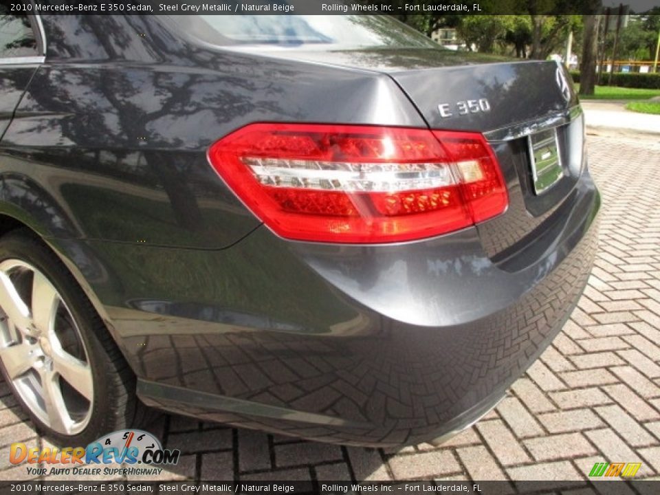 2010 Mercedes-Benz E 350 Sedan Steel Grey Metallic / Natural Beige Photo #17