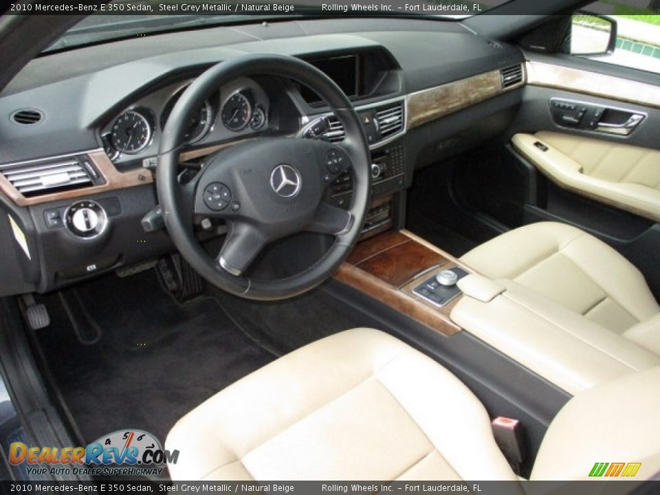 2010 Mercedes-Benz E 350 Sedan Steel Grey Metallic / Natural Beige Photo #22