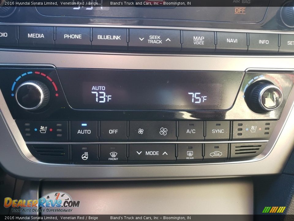 2016 Hyundai Sonata Limited Venetian Red / Beige Photo #28