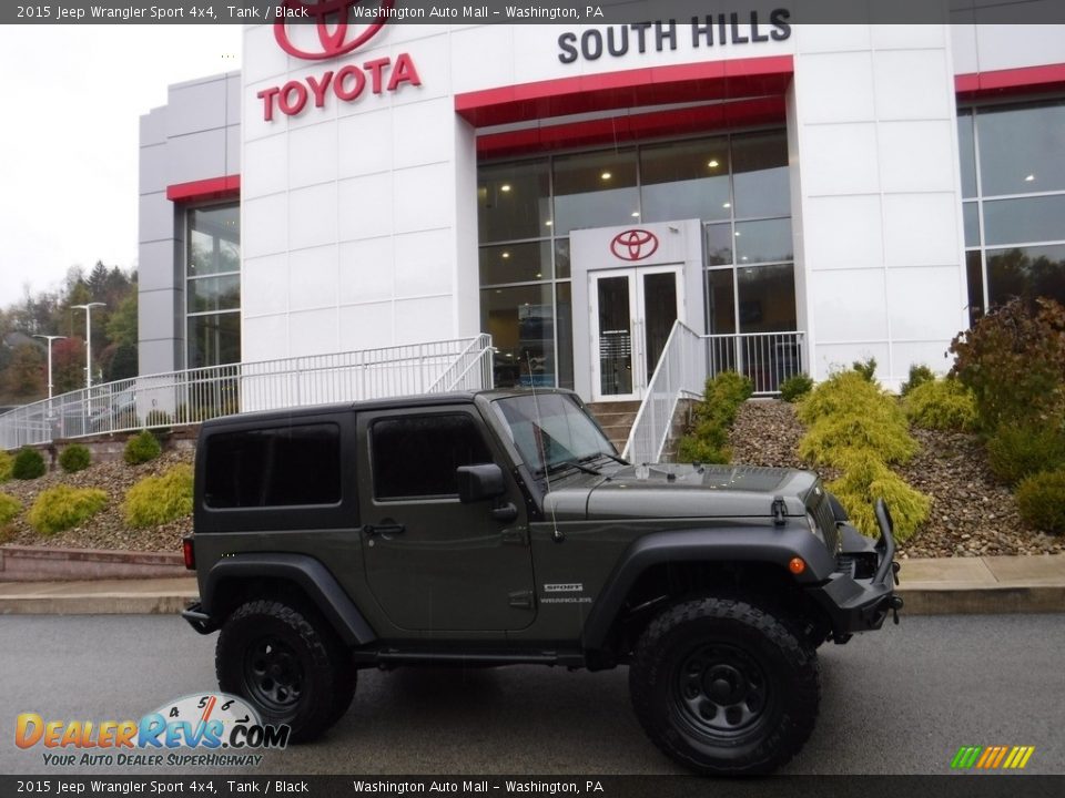 2015 Jeep Wrangler Sport 4x4 Tank / Black Photo #2