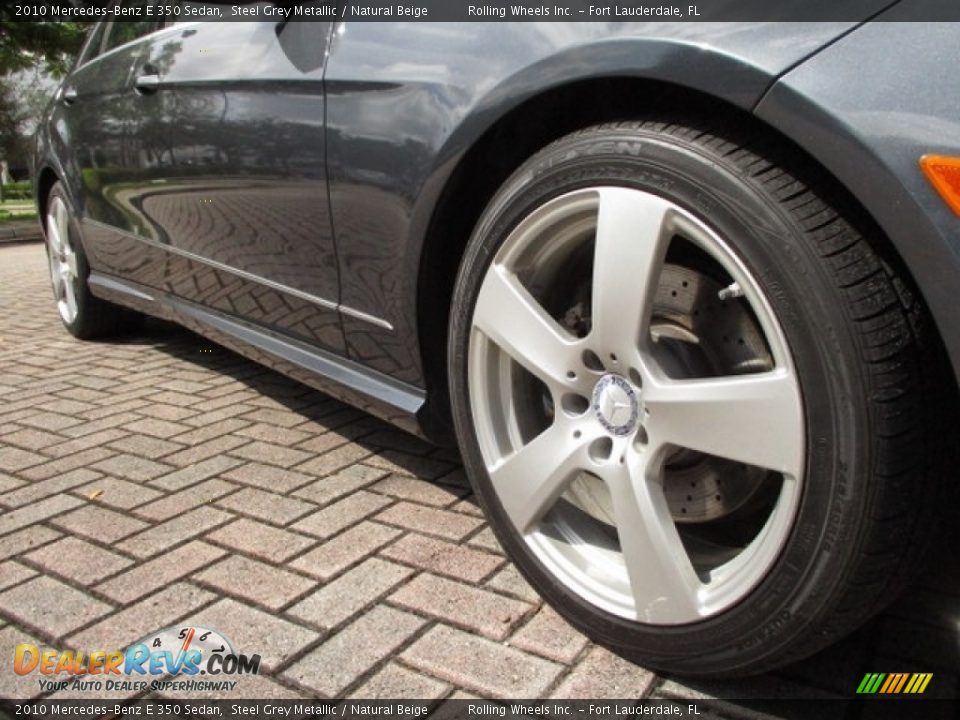 2010 Mercedes-Benz E 350 Sedan Steel Grey Metallic / Natural Beige Photo #24