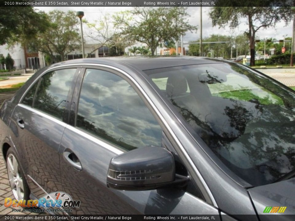 2010 Mercedes-Benz E 350 Sedan Steel Grey Metallic / Natural Beige Photo #25