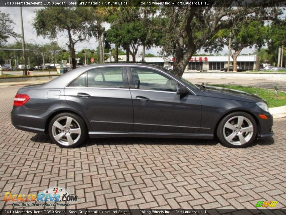 2010 Mercedes-Benz E 350 Sedan Steel Grey Metallic / Natural Beige Photo #27