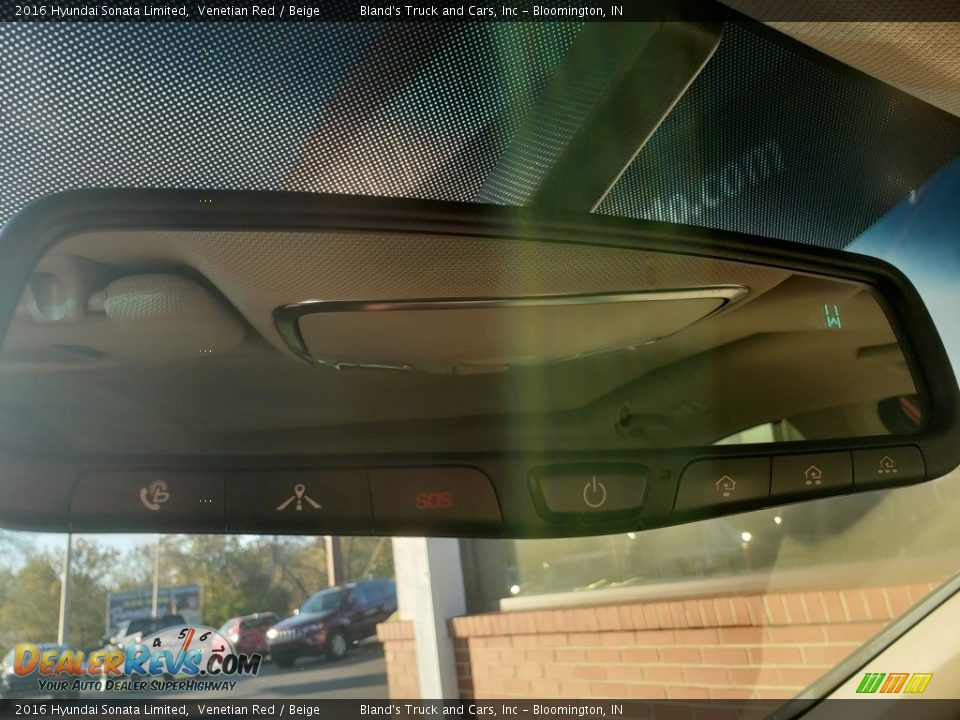 2016 Hyundai Sonata Limited Venetian Red / Beige Photo #35