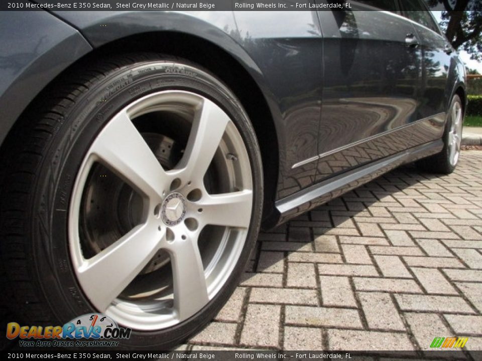 2010 Mercedes-Benz E 350 Sedan Steel Grey Metallic / Natural Beige Photo #35