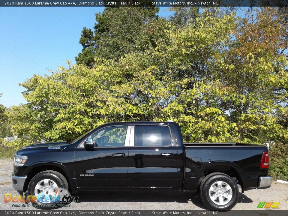 2020 Ram 1500 Laramie Crew Cab 4x4 Diamond Black Crystal Pearl / Black Photo #1