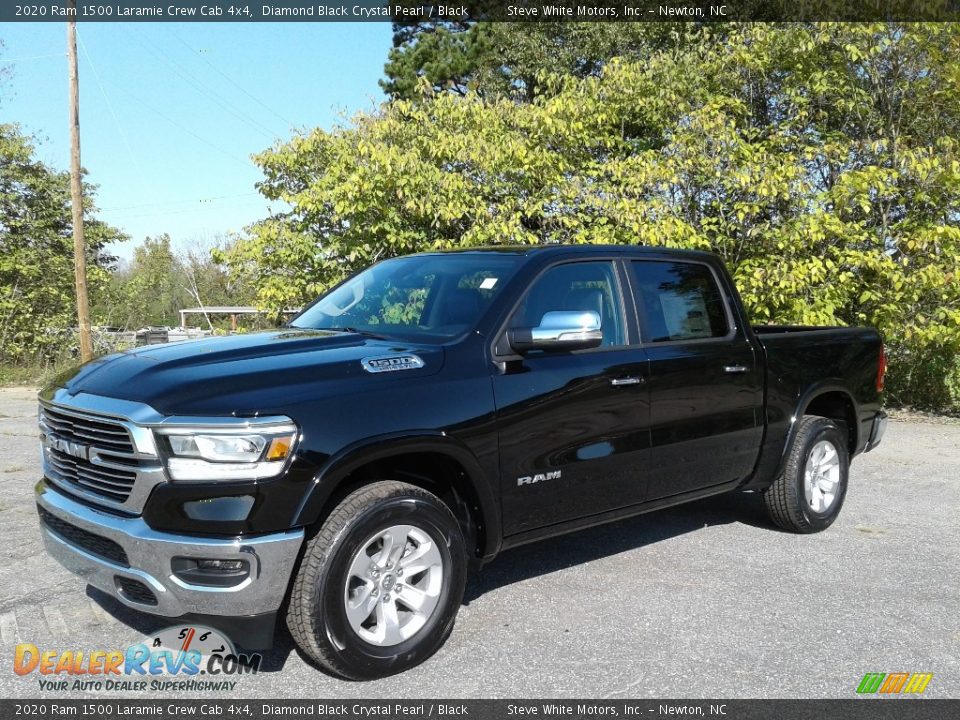 2020 Ram 1500 Laramie Crew Cab 4x4 Diamond Black Crystal Pearl / Black Photo #2