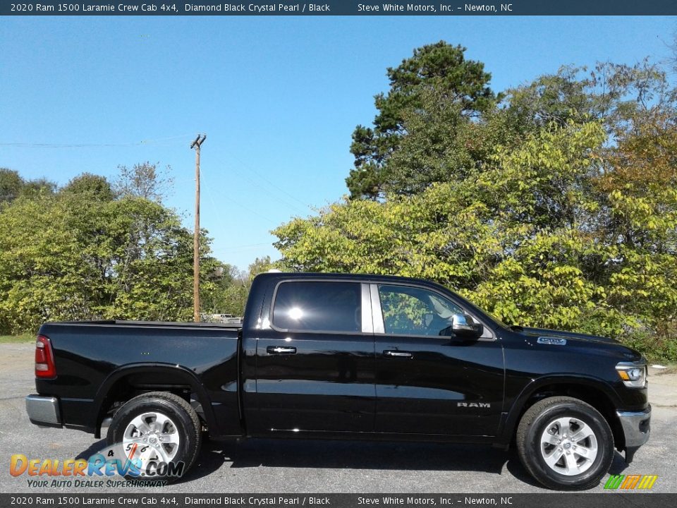2020 Ram 1500 Laramie Crew Cab 4x4 Diamond Black Crystal Pearl / Black Photo #5