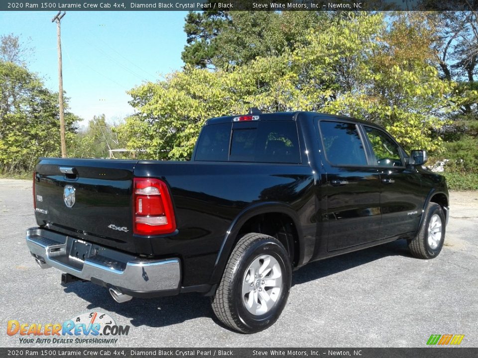 2020 Ram 1500 Laramie Crew Cab 4x4 Diamond Black Crystal Pearl / Black Photo #6