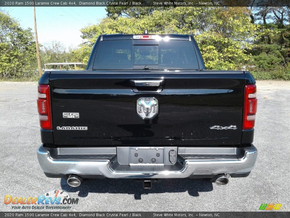 2020 Ram 1500 Laramie Crew Cab 4x4 Diamond Black Crystal Pearl / Black Photo #7