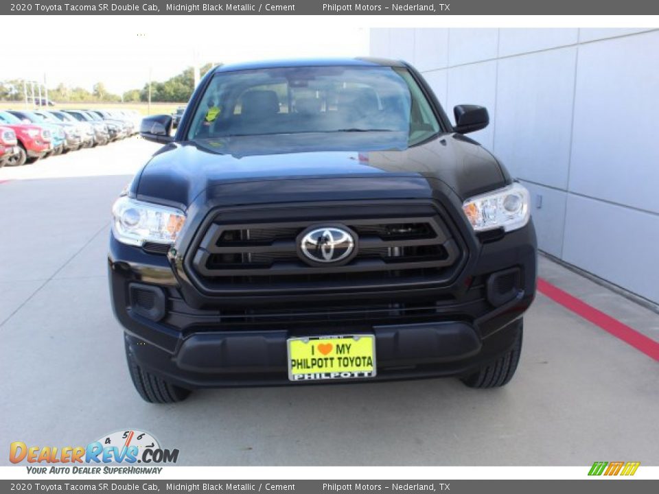 2020 Toyota Tacoma SR Double Cab Midnight Black Metallic / Cement Photo #3