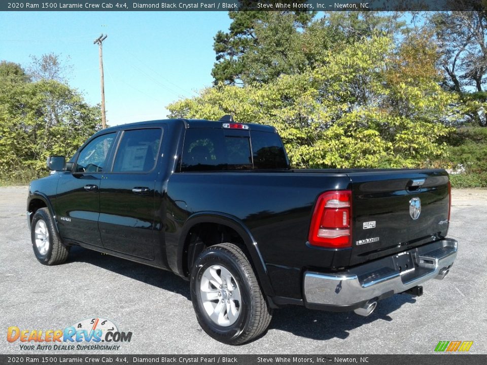 2020 Ram 1500 Laramie Crew Cab 4x4 Diamond Black Crystal Pearl / Black Photo #8