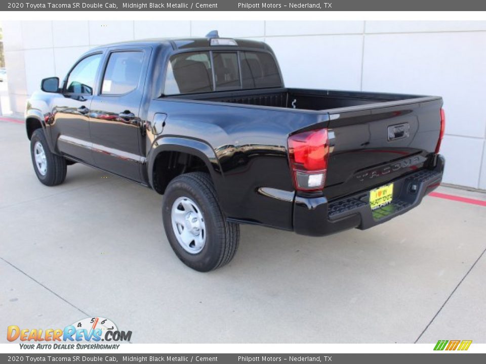 2020 Toyota Tacoma SR Double Cab Midnight Black Metallic / Cement Photo #6