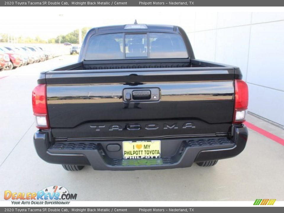 2020 Toyota Tacoma SR Double Cab Midnight Black Metallic / Cement Photo #7