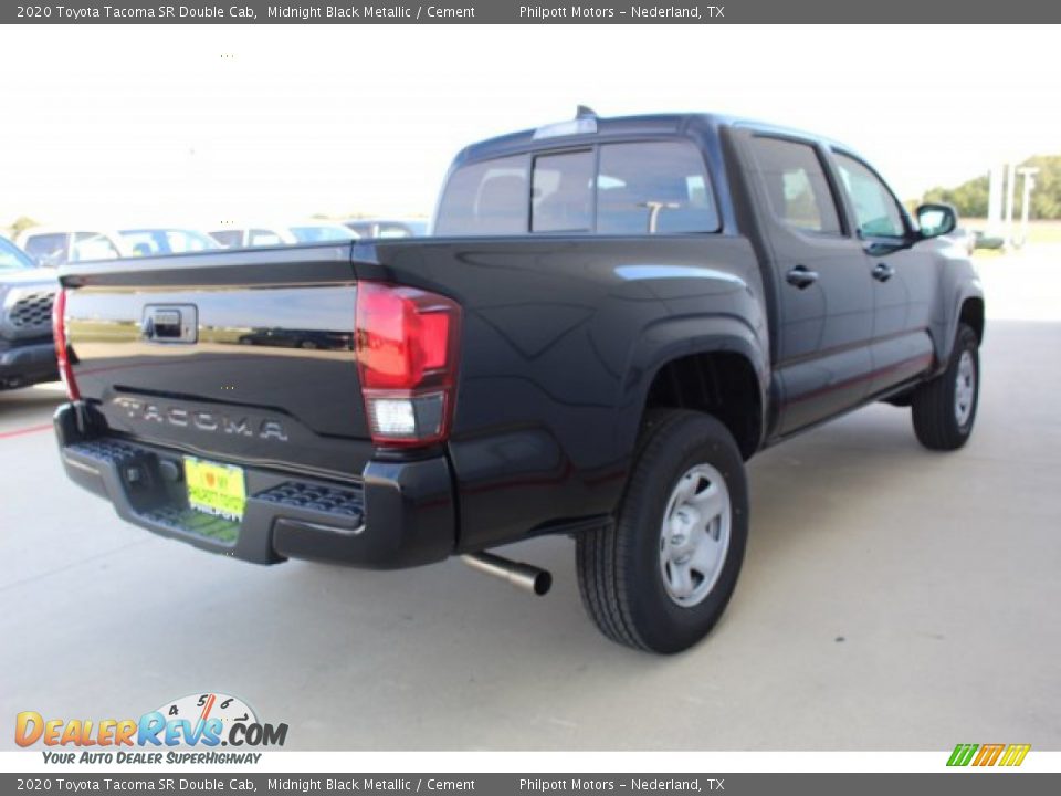2020 Toyota Tacoma SR Double Cab Midnight Black Metallic / Cement Photo #8